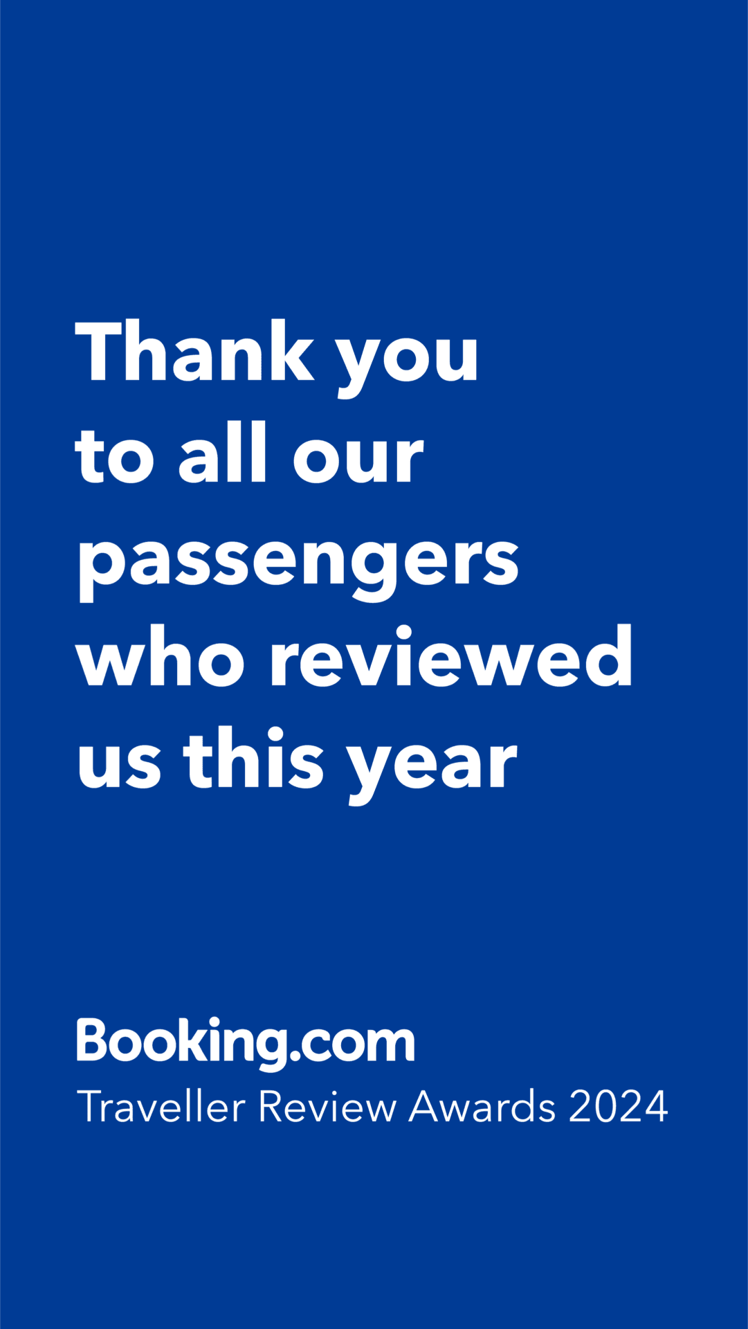 Congratulations on winning a Traveller Review Award 2024